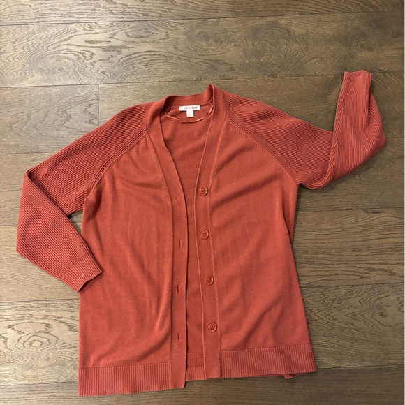 Joe Fresh Orange cardigan, women’s size large - Picture 1 of 4